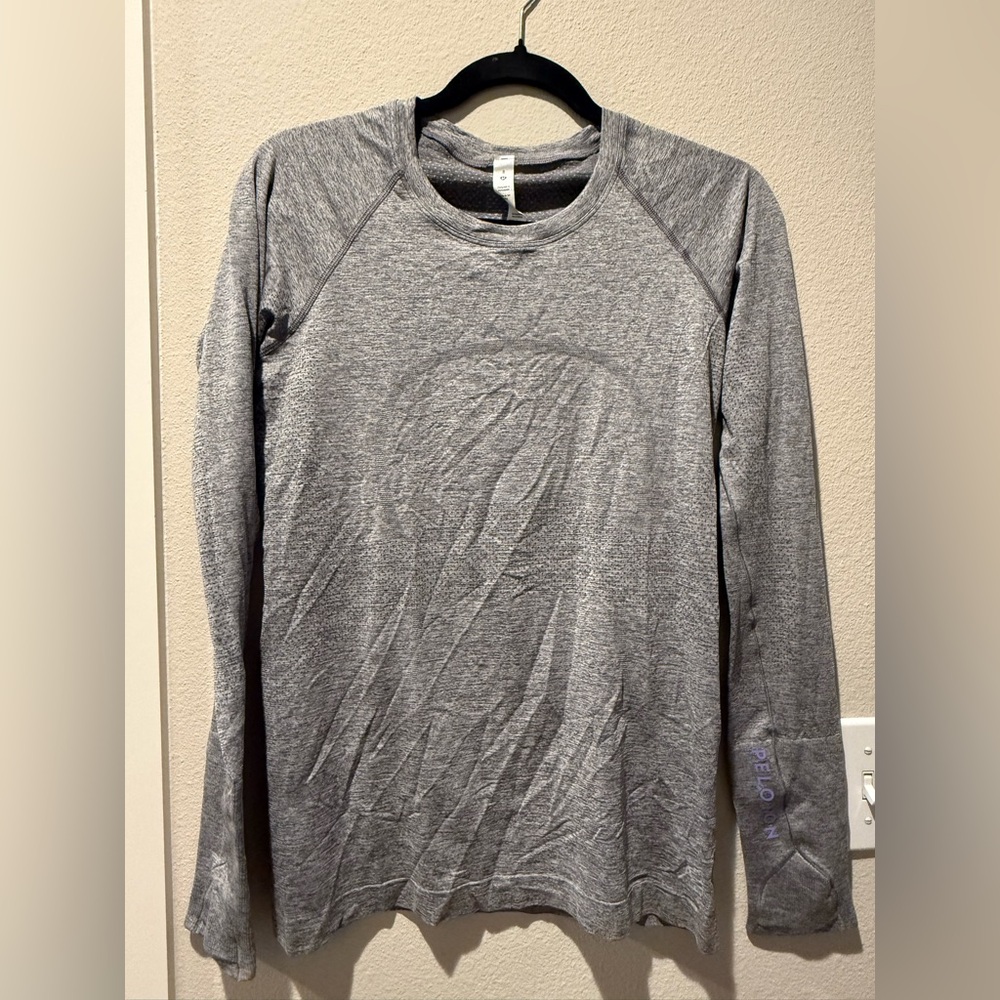 Lululemon Peloton Heather Gray Swiftly Long Sleeve Crew